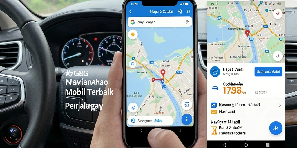 Tampilan antarmuka utama aplikasi 8G8G dengan fitur Navigasi Mobil.