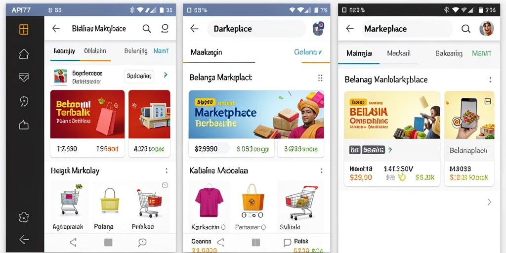 Tampilan antarmuka aplikasi API77 yang mudah digunakan.