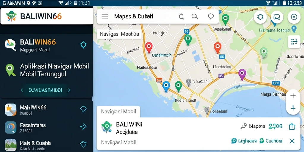 Tampilan antarmuka BALIWIN66 dalam navigasi mobil yang intuitif.