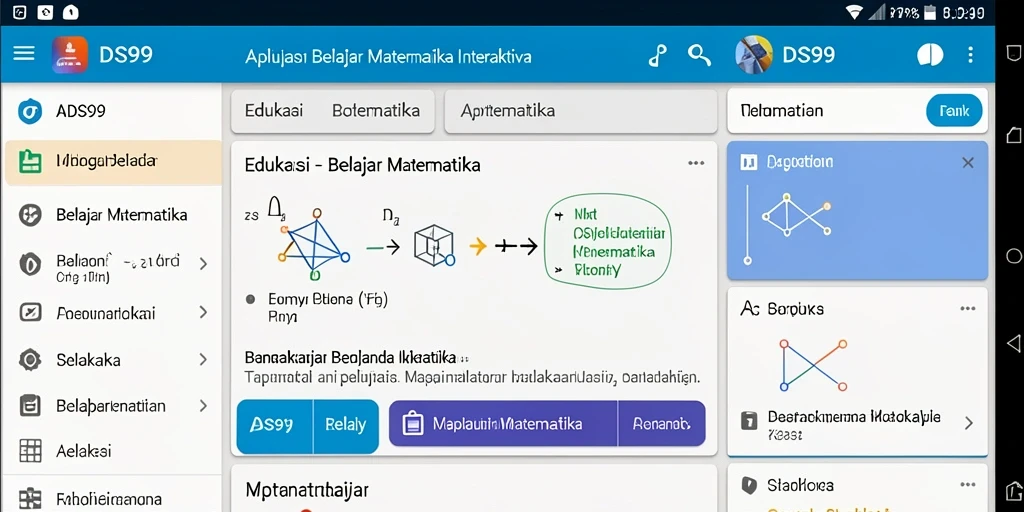 Antarmuka DS99 yang interaktif dan edukatif.