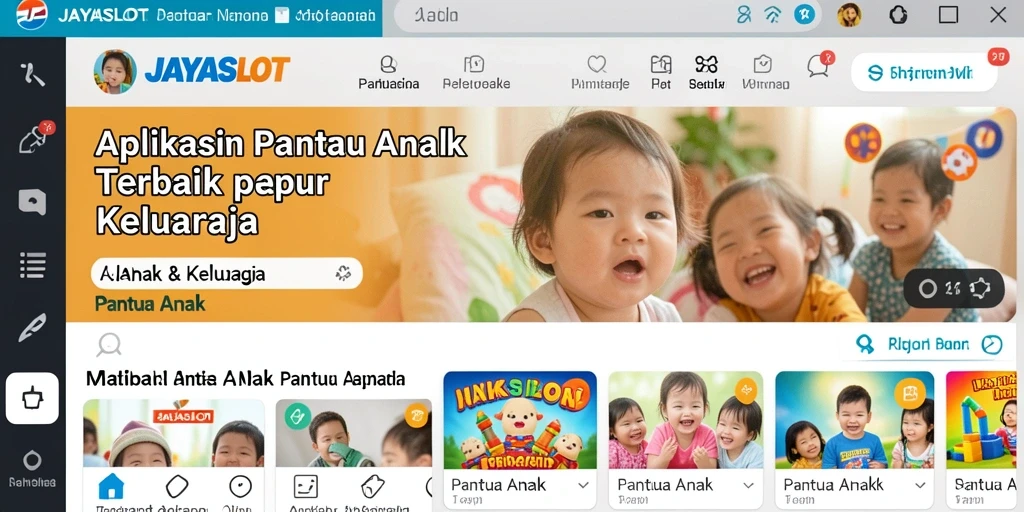 Tampilan antarmuka JAYASLOT untuk pemantauan anak.