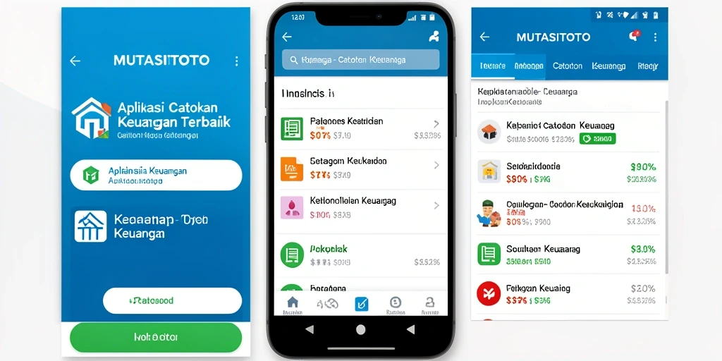 Antarmuka aplikasi MUTASITOTO yang sederhana dan fungsional.