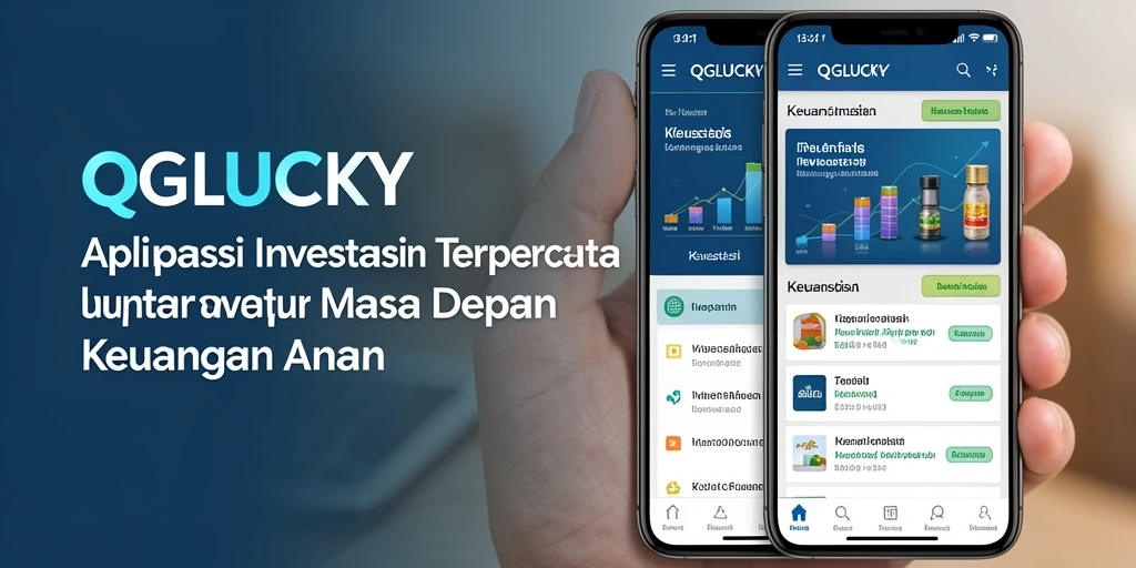 Tampilan antarmuka utama QGLUCKY yang menarik dan fungsional untuk investasi.