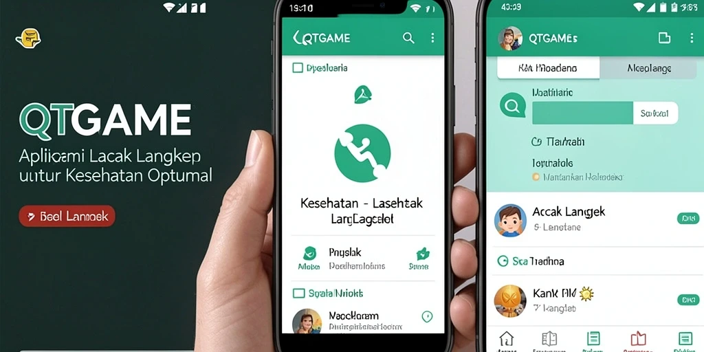 Tampilan antarmuka QTGAME yang memudahkan pelacakan langkah.